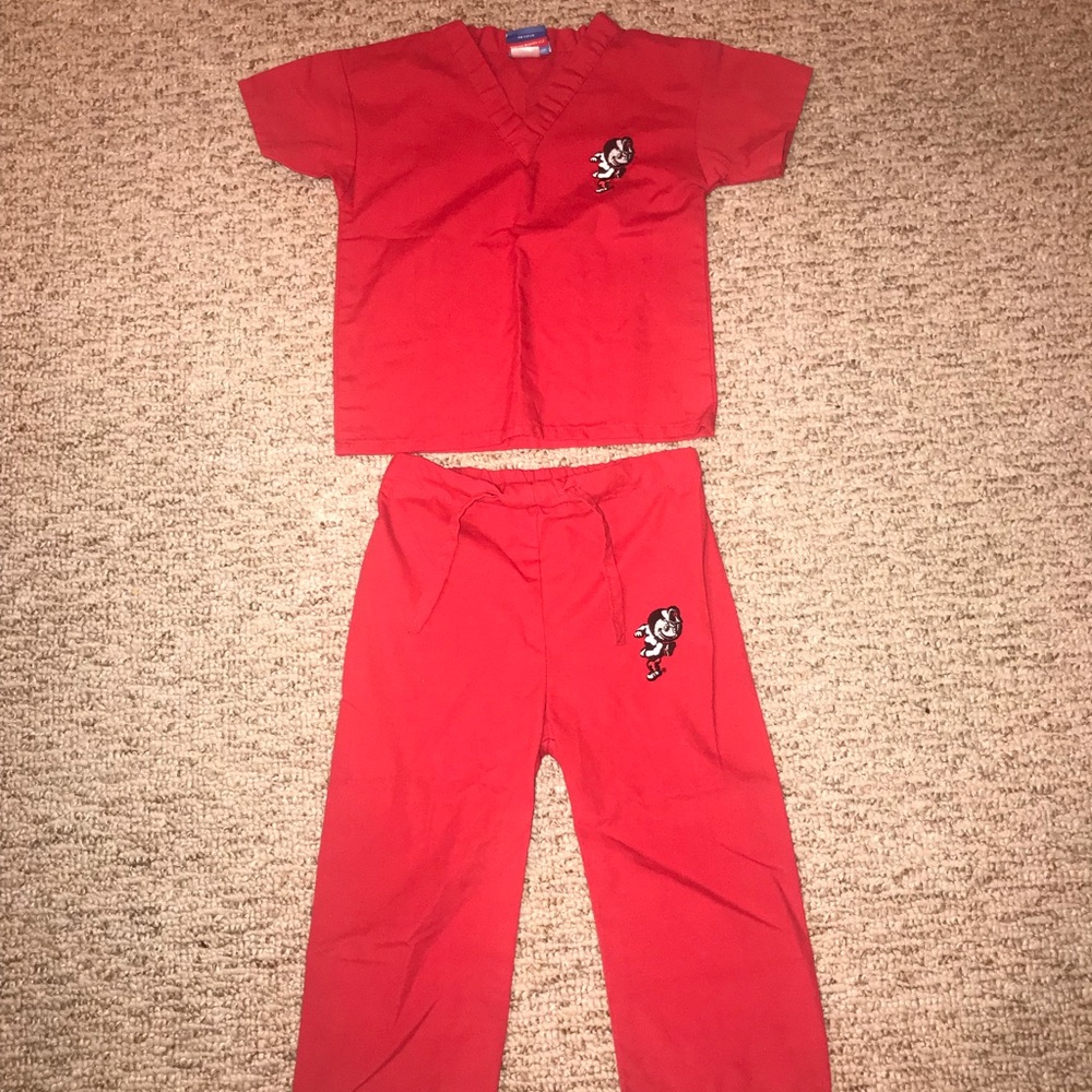 Ohio State Buckeyes Scrubs 2 Piece Small (3/4)